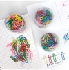 Creative cylindrical colored paper clips, document storage, office supplies, binding stationery, paper clips box wholesale details Picture